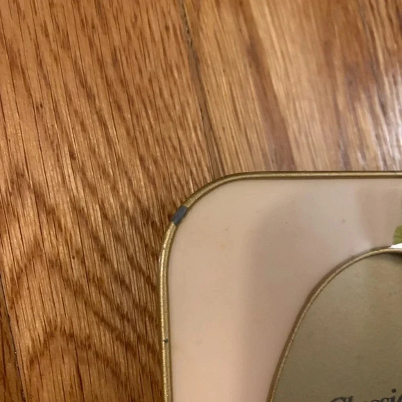 Vintage Classique de Loui Michel cie Pink Rose Hand Made Enameled Picture Frame - Picture 3 of 6